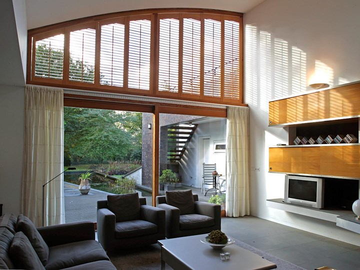 Speciale raamvorm shutters gebogen raam in serre product